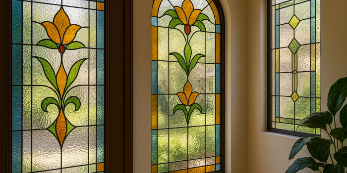 Vitrales en puerta y ventana